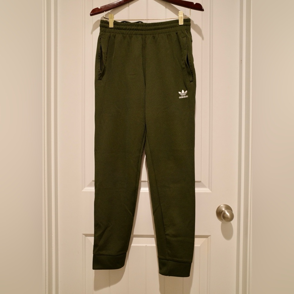 Adidas Track Pants - Dark Green - Small